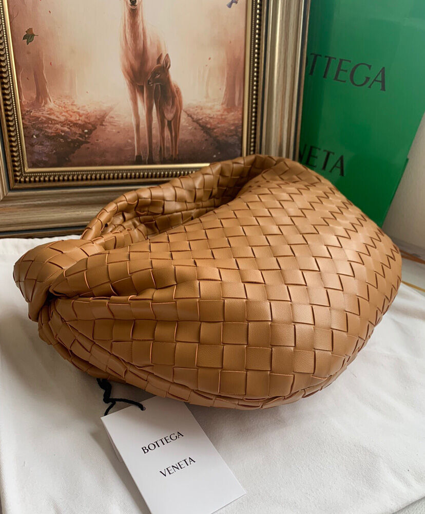 Bottega Veneta Teen Jodie Leather Shoulder Bag Coffee